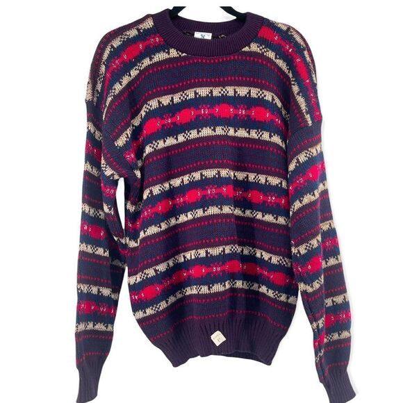 VINTAGE Centennial Knits USA Unisex Knit Acrylic Crewneck Pullover Sweater Large - Picture 12 of 12